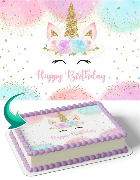 Buy Cakecery CAKECERY Princess Unicorn Birthday Beauty Girl JH Edible