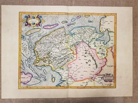 Carta Geografica Mappa Frisia Occidentale Anno Mercatore Mercator