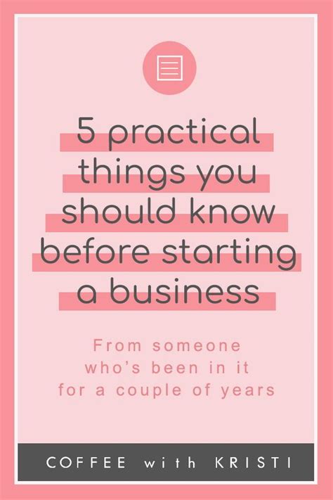 A Pink Background With The Words 5 Practical Things You Should Know