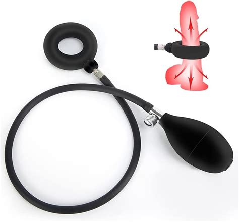 Kuaecr Inflatable Ring Sm Testicle Ring Pump Clamp Lock Bondage Delay Ejaculation Thick Erection