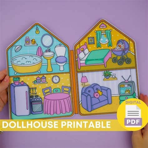 Busy Book Activities Printable Activity Book Dollhouse Etsy