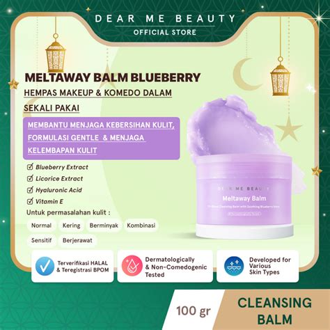 Jual Dear Me Beauty Cleansing Balm Meltaway Balm Blueberry