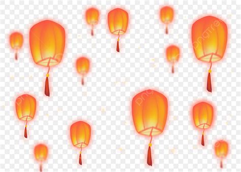 Kongming Lantern PNG Picture, Kongming Lanterns In The Sky During ...