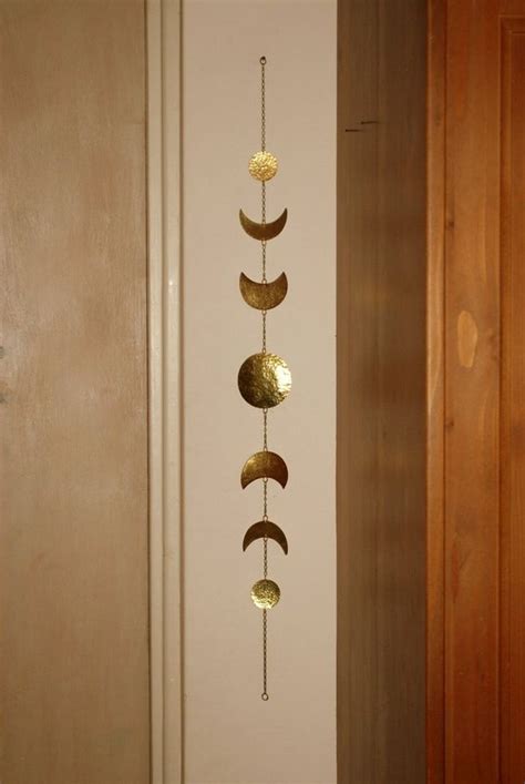 Moon Art Wall Decor Moon Phases Wall Hanging Brass Moon Garland Moons