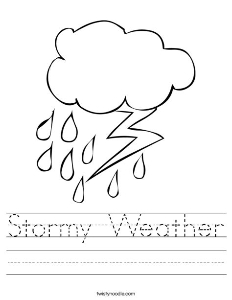 Stormy Weather Worksheet Twisty Noodle