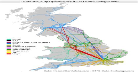 Uk Rail Map By Operator Unitedkingdom