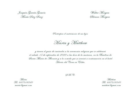 Civil Oraciones Para Invitaciones De Boda Invitaci N De Boda Original