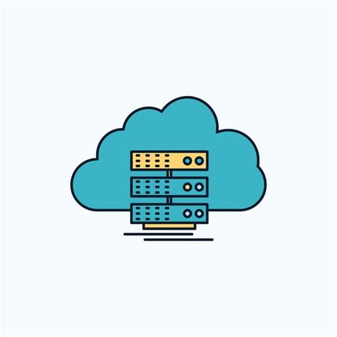 Cloud Data Storage Vector Design Images Cloud Storage Computing Data Flow Flat Icon Green And