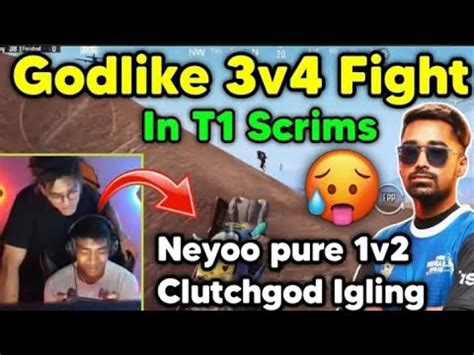 Godlike 3v4 Latest Fight In T1 Scrims Clutchgod God Level Igling YouTube