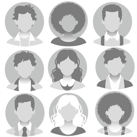 Premium Vector Default Placeholder Avatar Profile Man And Woman Empty