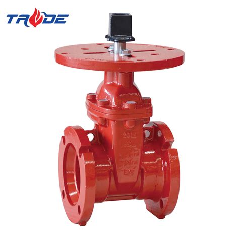 Ul Fm Ductile Iron Mechanical Joint Nrs Gate Valve With Post Flange