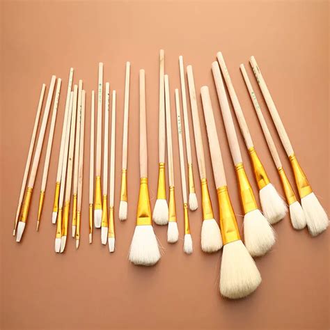 Art Wool Brush Set Para Esmalte Cer Mico E Pintura Colorir Tinta