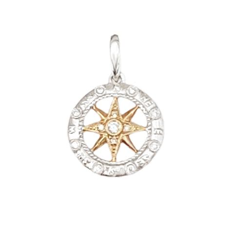 Compass Rose Pendant 14kt Cedar Chest Sanibel