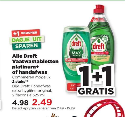 Alle Dreft Vaatwastabletten Platinum Of Handafwas Aanbieding Bij PLUS