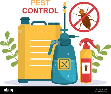 Pest Control Service With Exterminator Of Insects Sprays And House