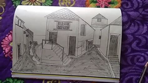 How To Draw A House In Point Perspective Step By Step Pencil Drawing