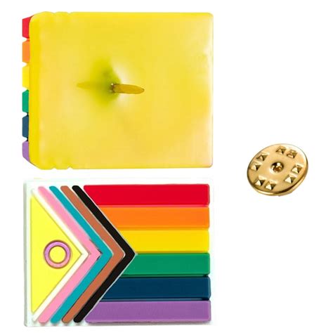 Bulk Daniel Quasar Intersex Inclusive Flag Silicone Pins Colorful