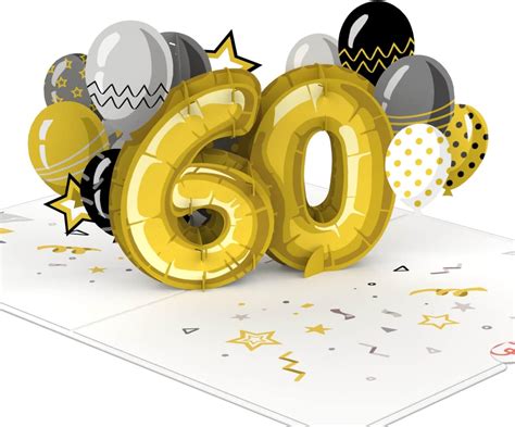 Papercrush Pop Up Karte 60 Geburtstag Handgemachte 3D