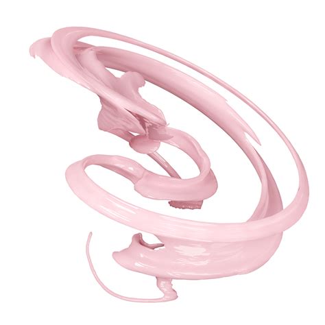 D Strawberry Milk Ripple Whirlpool Splash Isolated D Render