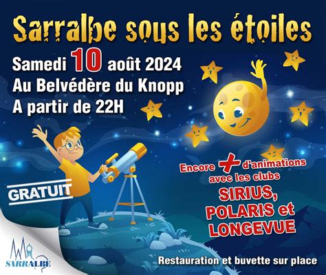 Agenda à Sarralbe 10 08 2024 SARRALBE SOUS LES ÉTOILES