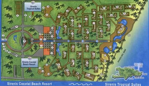 Riu Bambu resort map - KISKEYA LIFE