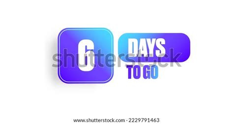 Six Days Go Countdown Horizontal Blue Stock Vector Royalty Free 2229791463 Shutterstock