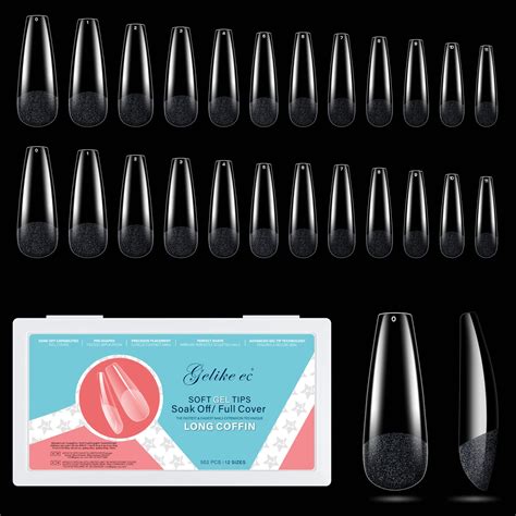 Buy Gelike Ec Soft Gel Full Cover Nail Tips Kit For Soak Off Nail