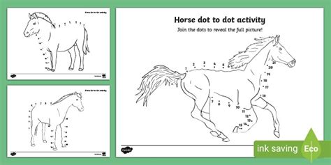 Horse Dot To Dot Printable Ks1