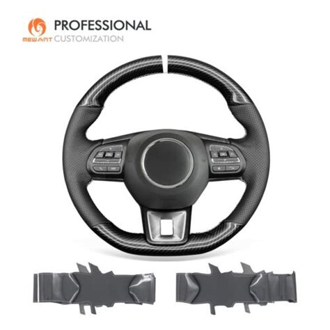 PU Carbon Fiber Leather Steering Wheel Cover For MG ZS EV HS MG3 MG5