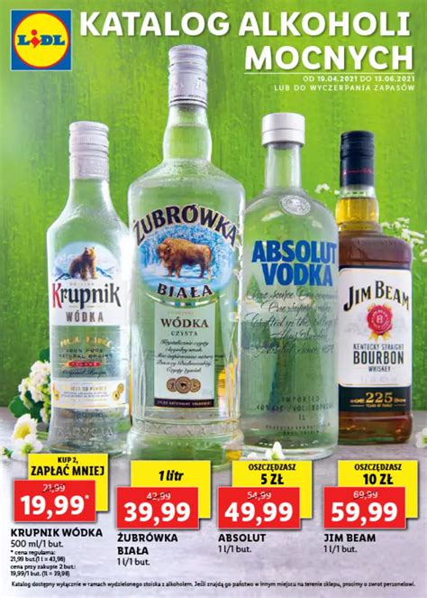 Gazetka promocyjna Lidl Alkohole mocne ważna 19 04 do 13 06 2021