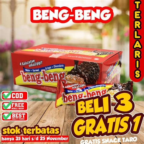 Jual Biskuit Beng Beng Chocolate Cokelat Crisp Wafer Box Isi Pcs