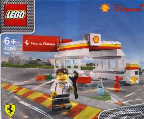 Shell gas station with minifigure in Lego : r/lego