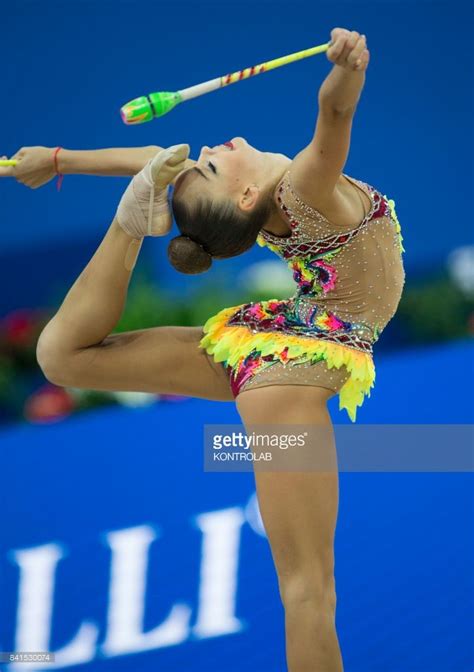 Russian Dina Averina Performs The Clubs Exercise During The F I G