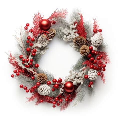 Christmas Wreath Isolated Illustration AI GenerativexA Premium AI