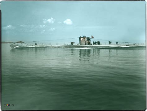 German Submarine U Type Viib U Boat Conducting Speed Trials In