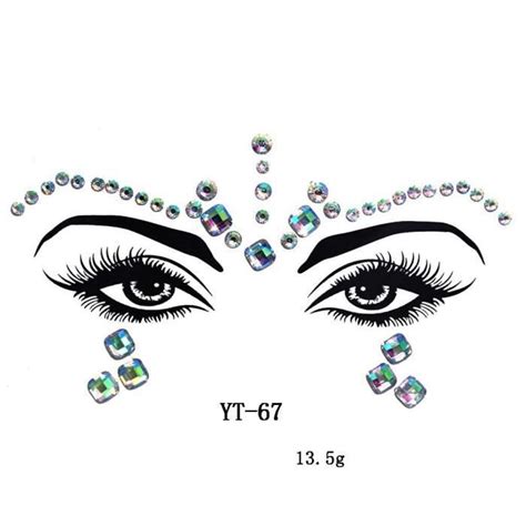 Palette De Maquillage Tatouage Temporaire Paillettes Pour Le Visage