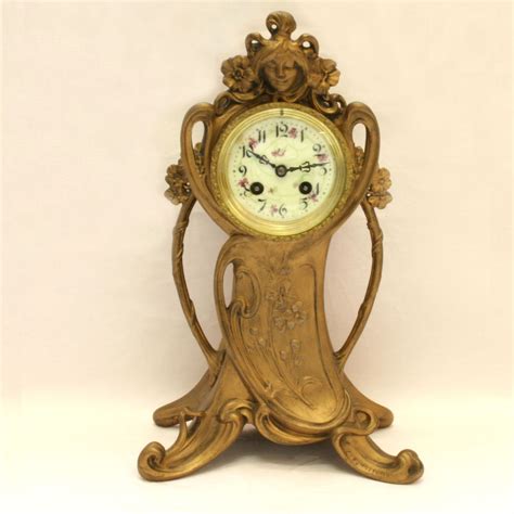 Ornate And Classical 1890 Art Nouveau Clock Sparks Beauty In Any Room