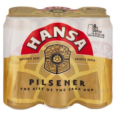 Hansa Pilsener Local Beer 6 X 500ml PnP