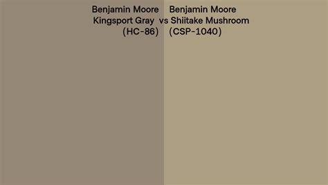 Benjamin Moore Kingsport Gray Vs Shiitake Mushroom Side By Side Comparison