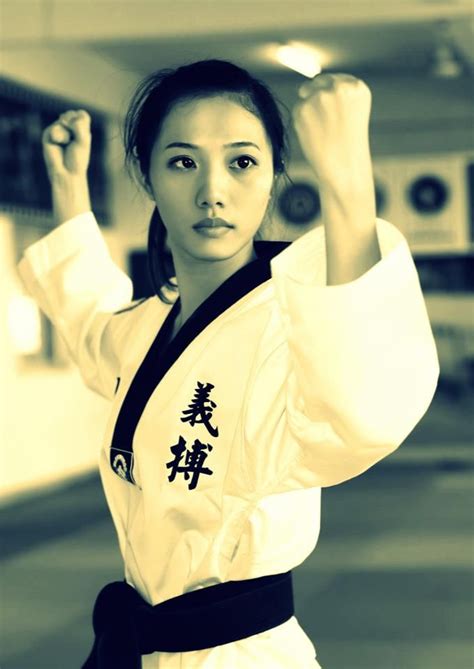 Taekwon Do Lady With W Shape Block Martial Arts And Gorgeous Girls