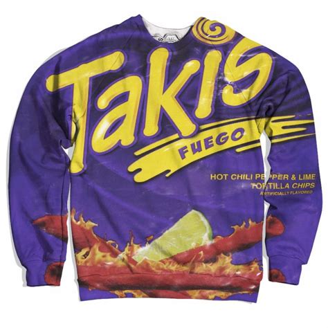 Takis Omg Sweater Soscribbly Long Sleeve Sweater Crew Neck Sweater