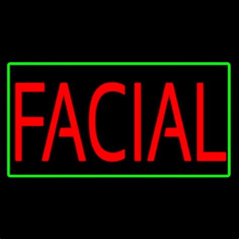 Custom Red Facial Green Border Neon Sign USA Custom Neon Signs Shop