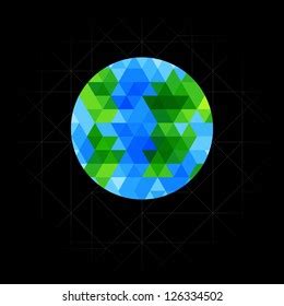 Earth Illustration Low Poly Style Polygonal Stock Vector Royalty Free