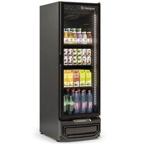 Expositor De Bebidas Vertical Porta De Vidro Grv57lb Gelopar