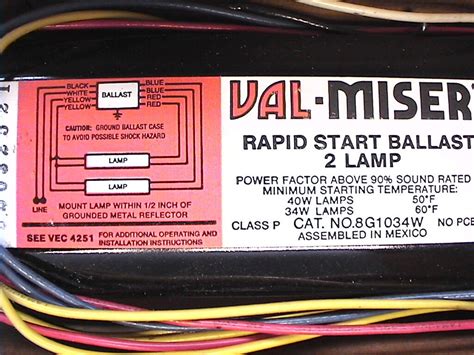 1 NEW VALMONT RAPID START BALLAST 8G1034WF 277 VOLT VAL MISER FOR 2