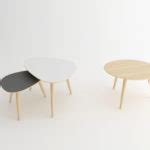 Trio De Tables Basses Gigognes Ch Ne Et Nuances De Gris