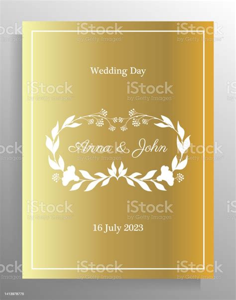 Vintage Wedding Invitation Design Stock Illustration Download Image