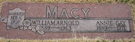 Annie Gay Willard Macy Memorial Find A Grave