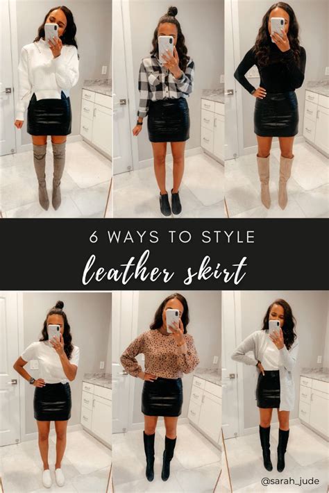 A Faux Leather Skirt Makes A Great Transition Piece Into Fall Sharing