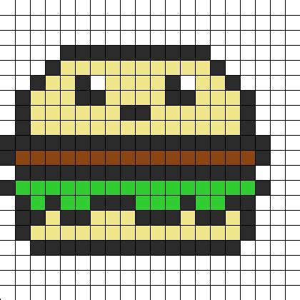 Cute Hamburger Perler Bead Pattern Bead Sprites Food Fuse Bead